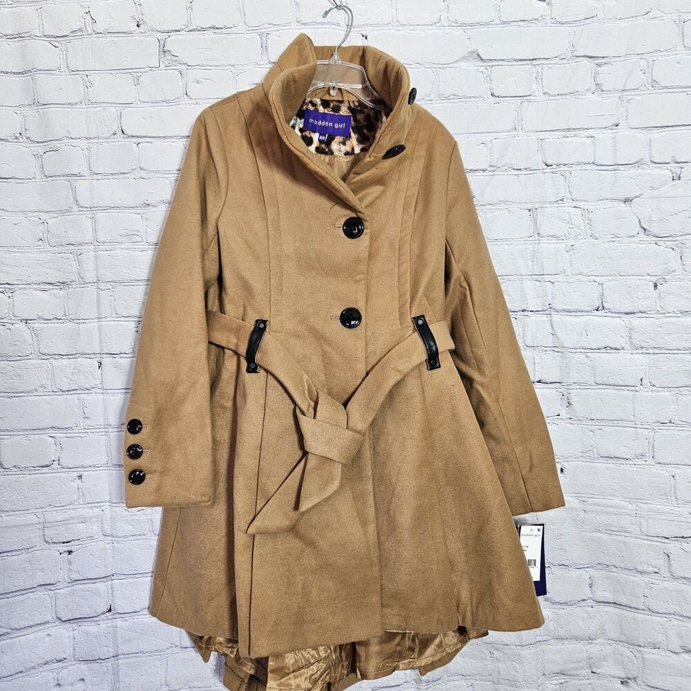 Tan Women's Coat with Belt